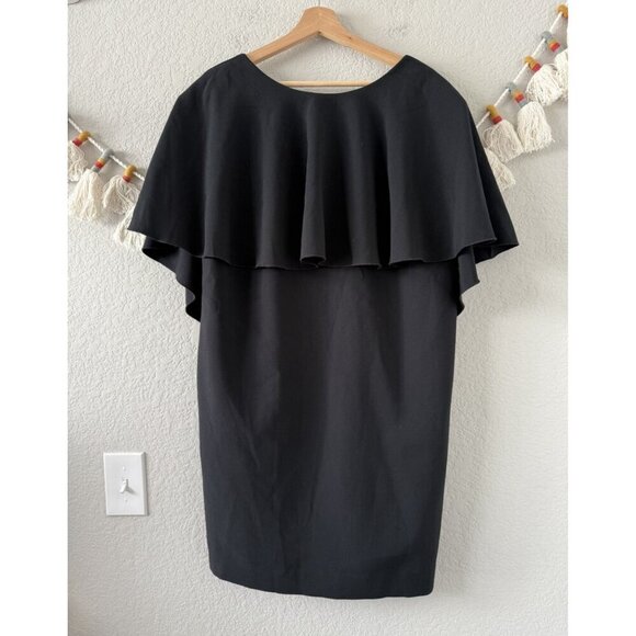 Banana Republic Forte Ruffle Aline Mini Dress Black Contemporary Formal NWT M - Picture 1 of 10